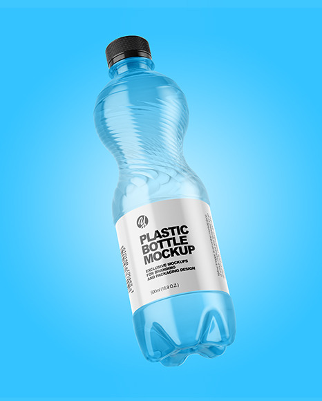 Download this psd from the original source of . Clear Plastic Water Bottle Mockup
