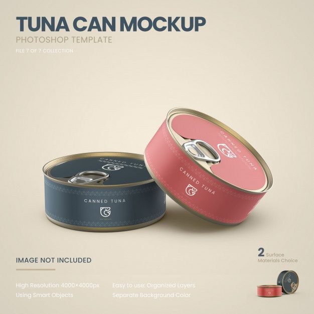 20+ Download Tuna Can Mockup PSD