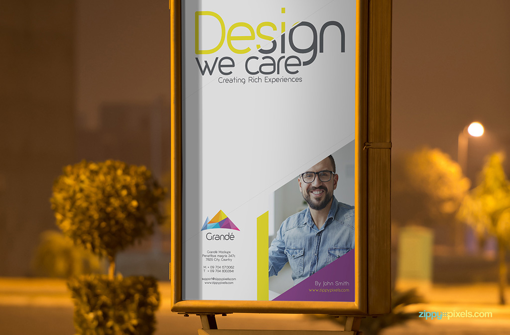 34+ Download Outdoor Poster Mockup Psd Free&nbsp;PSD