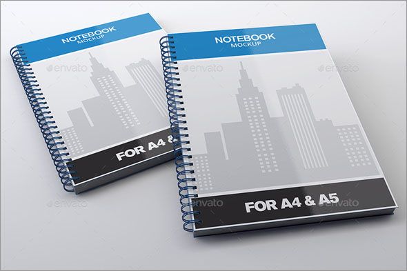 45+ Download A4 Spiral Notebook Mockup PSD