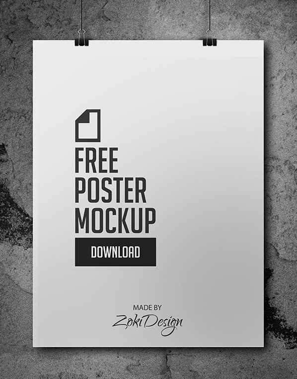 27+ Download Poster Design Mockup Free&nbsp;PSD